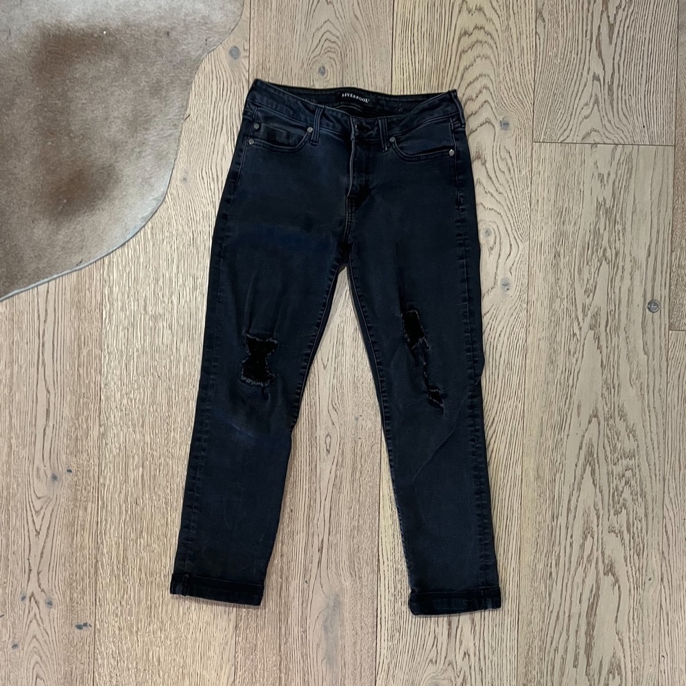 Liverpool Evan Distressed Boyfriend Jeans - Picture 2 of 5
